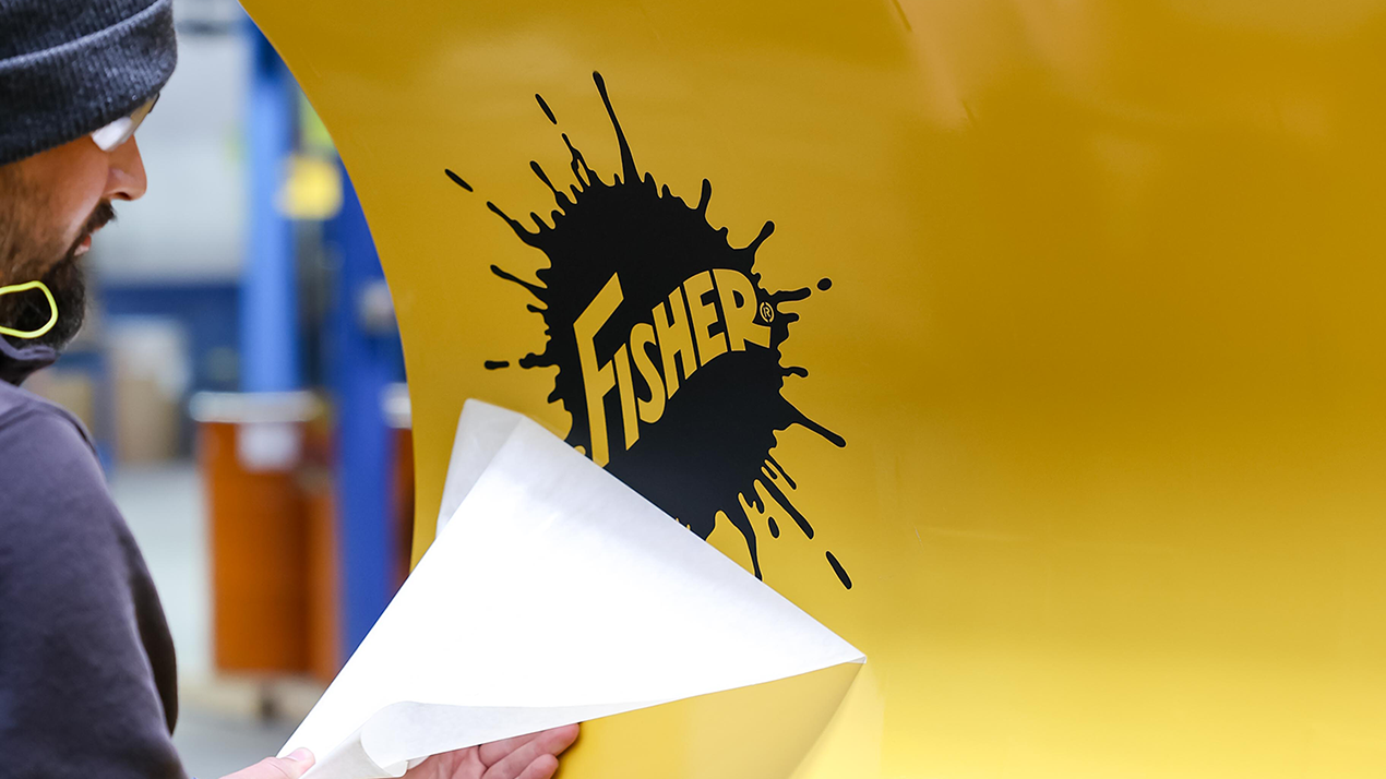 fisher blade decal application